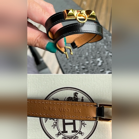 Hermes Rivale Double Tour leather bracelet - Picture 5 of 6